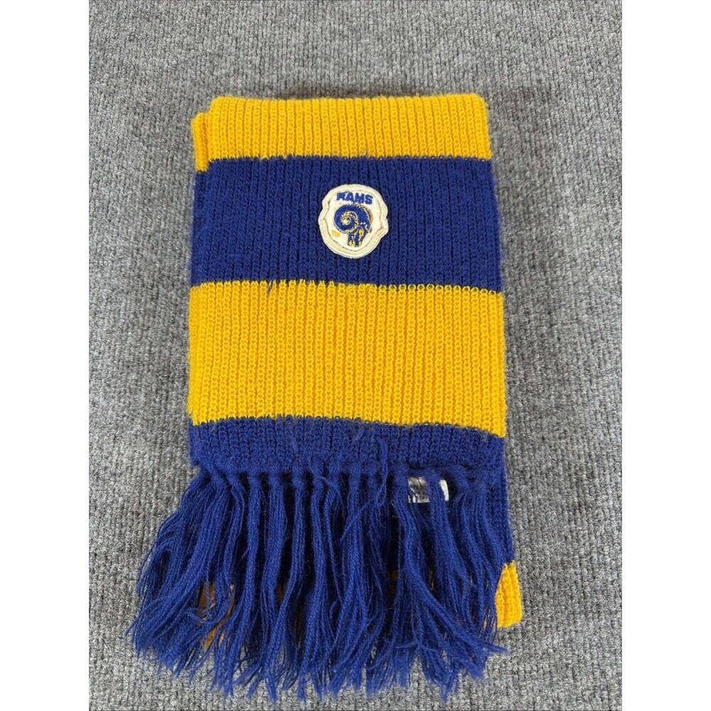 Vintage St Louis Rams NFL Blue Yellow Scarf 60"x7 100% Acrylic